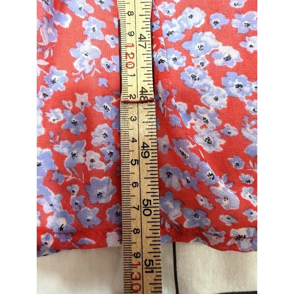 Black Tape Floral Ruffled Sleeve Tiered Maxi Dress Women's Sz 1X Red Cottagecore